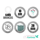 Cortina Gaze De Linho 4,00larg X 2,70alt Off White Decore&cub