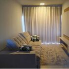 Cortina Gaze De Linho 400m X 270m Com Tecido Corta Luz