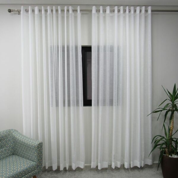 Cortina Gaze De Linho 6,00larg X 2,60alt Decore&cubra