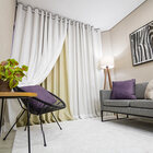 Cortina Gaze De Linho Com Blackout 4.00 X 2.60m Glb - Off-whi