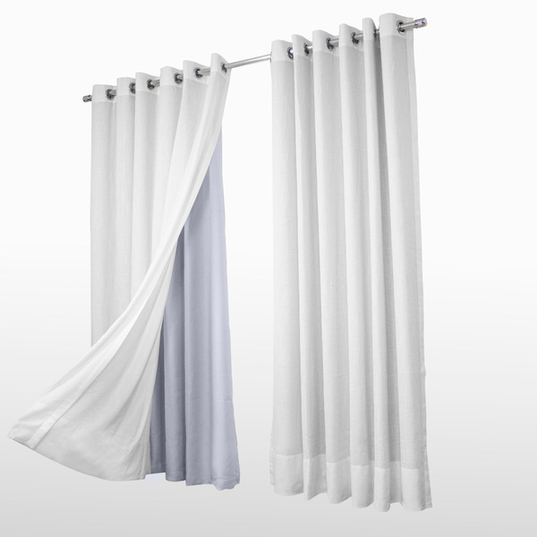 Cortina Gaze De Linho Com Blackout 5.00 X 2.60m Glb - Branco
