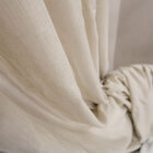 Cortina Gaze De Linho Com Forro Leve 3.00 X 2.60m - Ocre-bege