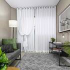 Cortina Gaze De Linho Com Forro Leve 4.00 X 2.60m Glm - Branc