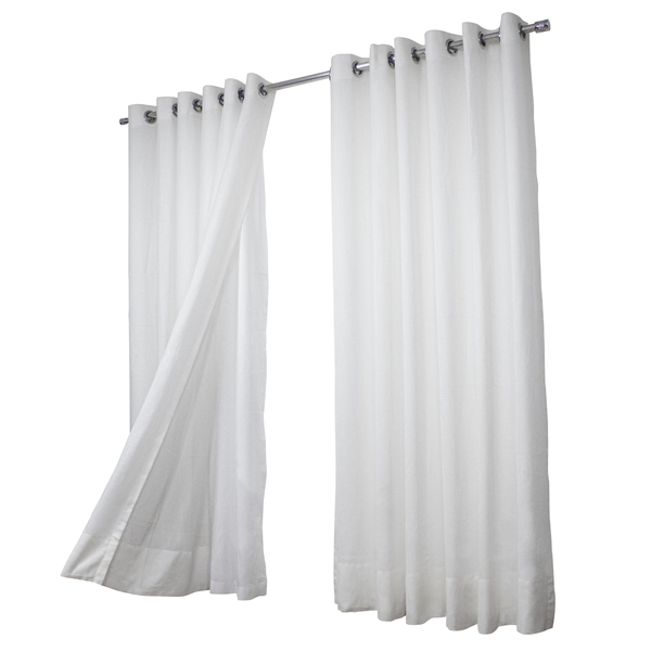 Cortina Gaze De Linho Com Forro Leve 5.00 X 2.60m Glm - Branc