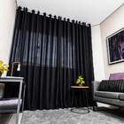 Cortina Gaze De Linho Com Forro Leve 6.00 X 2.60m Glm - Preto