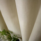 Cortina Gaze De Linho Voal 3.00 X 2.60m Gls - Ocre-bege C/ Il