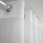 Cortina Gaze De Linho Voal 5.00 X 2.60m Gls - Branco C/ Ilhós