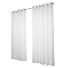 Cortina Gaze De Linho Voal 5.00 X 2.60m Gls - Branco C/ Ilhós