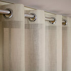 Cortina Gaze De Linho Voal 6.00 X 2.60m Gls - Ocre-bege C/ Il