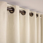 Cortina Gaze De Linho Voal 6.00 X 2.60m Gls - Ocre-bege C/ Il