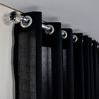 Cortina Gaze De Linho Voal 6.00 X 2.60m Gls - Preto C/ Ilhós