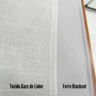 Cortina Gaze Linho C/forro Blackout 4,00l X 2,60a Branca D&c