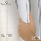 Cortina Grécia Linho Forro Preta 220x220cm Naturalle Sultan