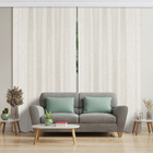 Cortina Havini Rodizio Deslizante Poliéster e Algodão Bege 4,00x2,50m 2 Folhas Vestis