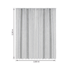 Cortina Havini Rodizio Deslizante Poliéster e Algodão Cinza 2,60x2,30m 2 Folhas Vestis