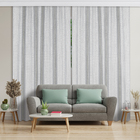 Cortina Havini Rodizio Deslizante Poliéster e Algodão Cinza 4,00x2,50m 2 Folhas Vestis