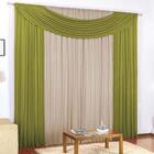 Cortina Helena 2,00m X 1,60m Verde Oliva/avelã