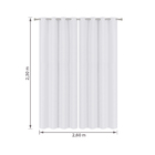 CORTINA HERA 100% BLACKOUT TECIDO 2,60X2,30 LEROY 0001 BRANCO