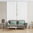 Cortina Hermes Rodizio Deslizante Poliéster Branco 2,60x2,30m 2 Folhas Vestis