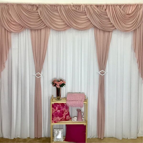 Cortina Idealle Para Varão Em Malha 3 00m X 2 60m Sala Quarto