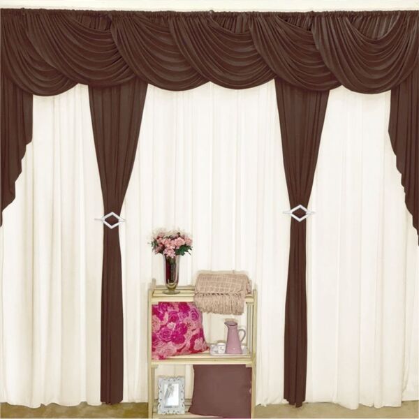 Cortina Idealle Para Varão Em Malha 4 00m X 2 60m Sala Quarto