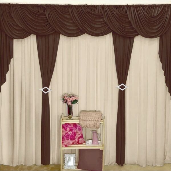 Cortina Idealle Para Varão Em Malha 4 00m X 2 60m Sala Quarto