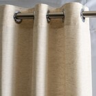 Cortina Ilhós Varão Tradicional de Poliéster Creme 5,6x3m 2 Folhas Namedi