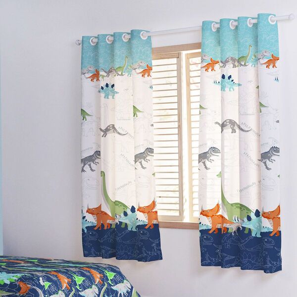 Cortina Infantil - Dinossauros - 2 80m X 1 80m - P/ Varão - S