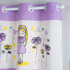 Cortina Infantil Estampada Menininha 2 00x1 70m Lilás