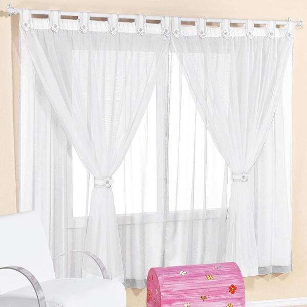 Cortina Infantil Juvenil Para Varão Tecido Voal 2,00 X 1,70 M