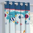 Cortina Infantil Londres Estampas Diversas - Santista Avioes