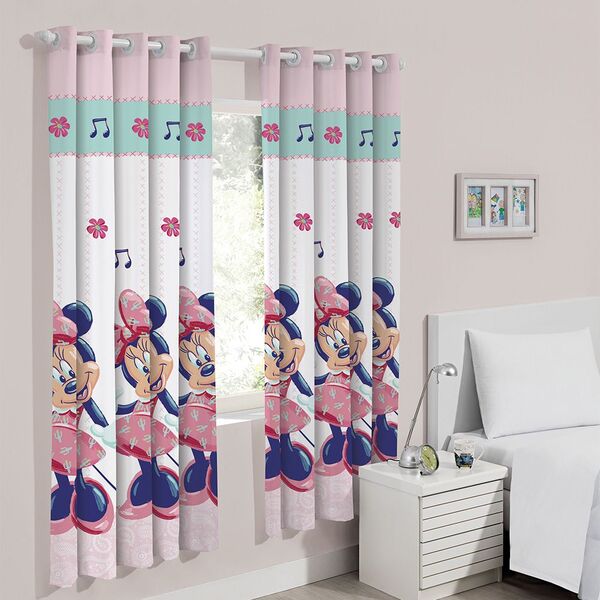 Cortina Infantil - Minnie Kitsch - 2,80m x 1,80m - P/ Varão -