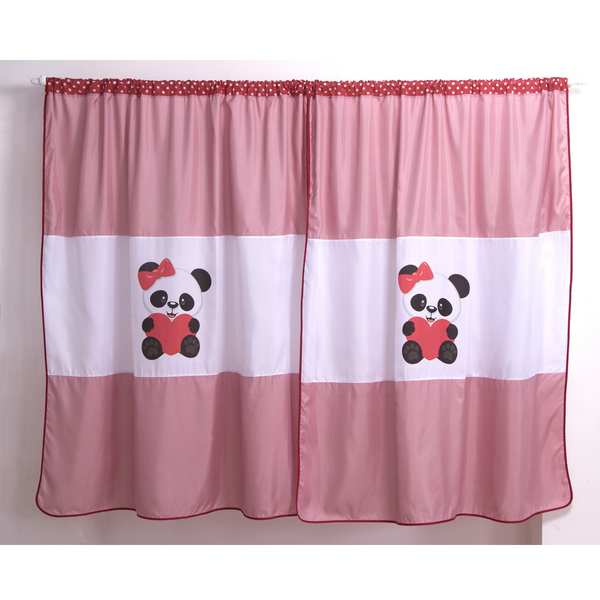 Cortina Infantil Panda 2m X 1,7m Deccoralle