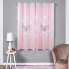 Cortina Infantil Sublimada Estampada 2,00 X1,50m Ovelha Rosa