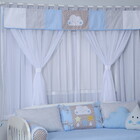 Cortina Infantil Voal Bandô Nuvem Estrela