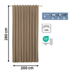 Cortina Inspire 2x2,8m Marrom