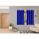 Cortina Isa Varão Tecido Oxford 2,00m X 1,40m P/ Janela - Azu