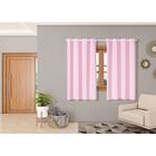 Cortina Isa Varão Tecido Oxford 2,00m X 1,40m P/ Janela - Rosa