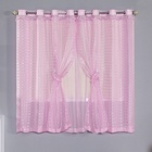 Cortina Iza De Voal Quarto Ou Sala 2,00m X 1,70m. Rosa