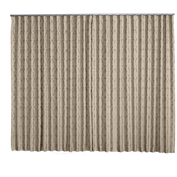 Cortina Jacquard 2,80x1,70 Para Trilho Suíço Palha