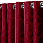 Cortina Jacquard 2,80x2,50 Para Varão Simples Vinho