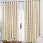 Cortina Jacquard 2,80x2,70 Para Varão Simples Palha