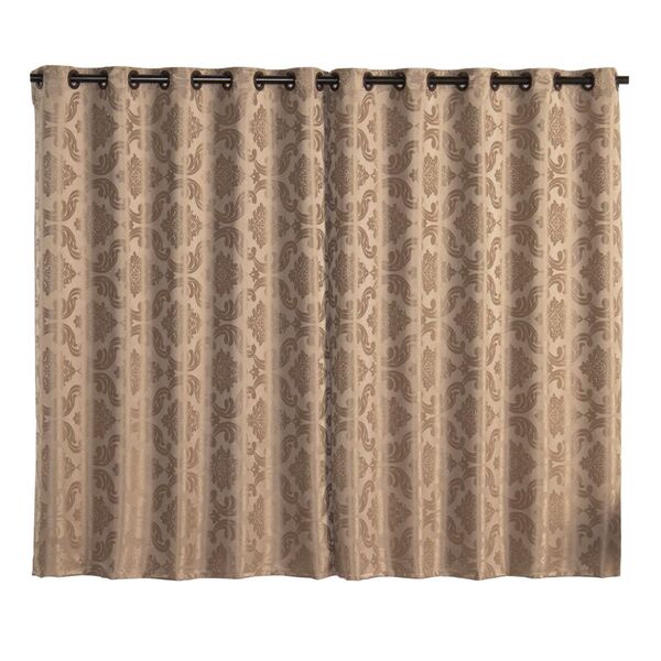 Cortina Jacquard 2 0 X 1 7m 100% Poliéster - Bege