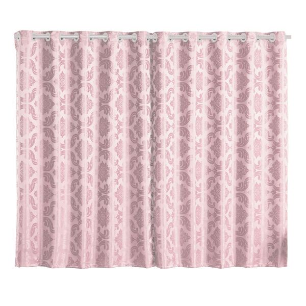 Cortina Jacquard 2 0 X 1 7m 100% Poliéster - Rosa