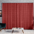 Cortina Jacquard 4,00x2,70 Para Trilho Suíço Vermelho