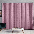 Cortina Jacquard  3,00x2,30 Para Trilho Suíço Rosê/rosa