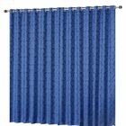 Cortina Jacquard  4,00x2,50 Para Varão Simples Azul