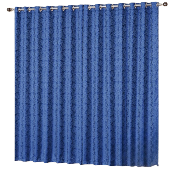 Cortina Jacquard  4,00x2,50 Para Varão Simples Cinza