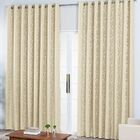 Cortina Jacquard  4,00x2,50 Para Varão Simples Palha