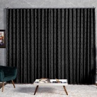 Cortina Jacquard  5,00x2,50 Para Trilho Suíço Preto
